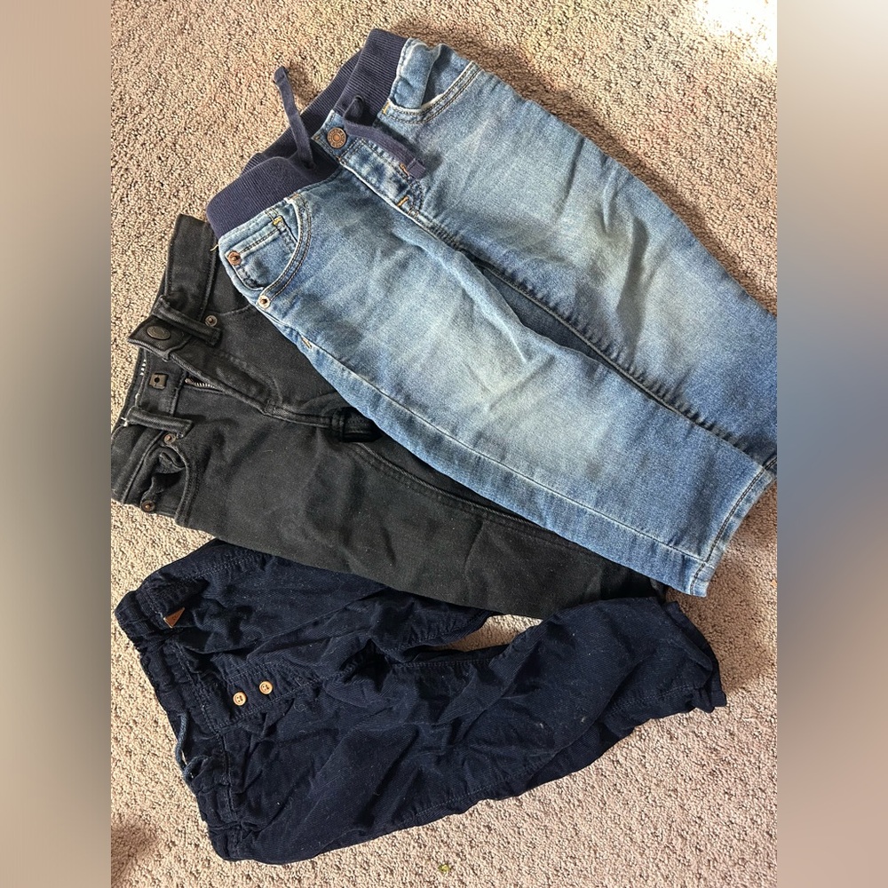 Three pairs of pants; Two GAP and one H&M